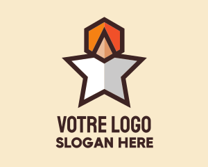 Star - Hexagon Star Medal logo design