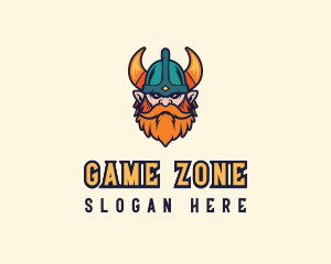 Gamer Barbarian Viking logo design