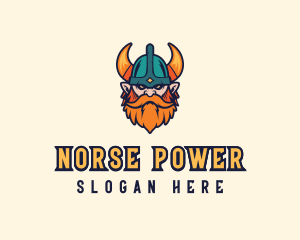 Viking - Gamer Barbarian Viking logo design