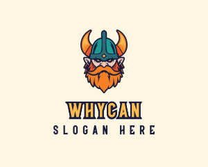 Streamer - Gamer Barbarian Viking logo design