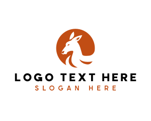 Mammals - Animal Wildlife Kangaroo logo design