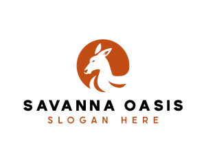 Savanna - Animal Wildlife Kangaroo logo design