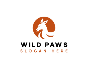 Mammals - Animal Wildlife Kangaroo logo design