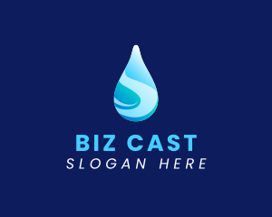 Distilled - Spring Water Droplet logo design