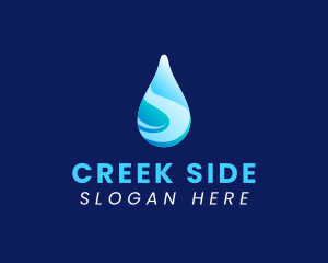 Creek - Spring Water Droplet logo design