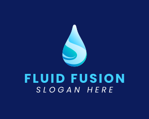 Spring Water Droplet logo design