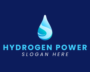 Hydrogen - Spring Water Droplet logo design