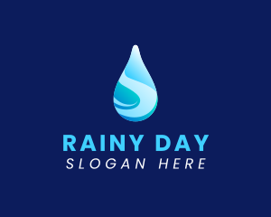 Spring Water Droplet logo design