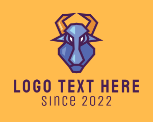 Interactive - Bull Mascot Video Game logo design