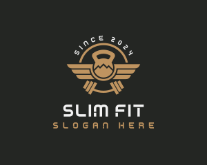 Gym Kettlebell Fitness logo design