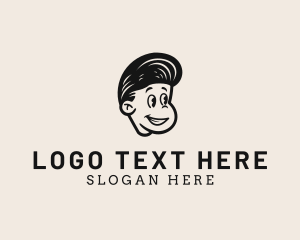 Mens Product - Barber Boy Hairstyle logo design