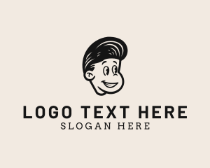 Skate Shop - Barber Boy Hairstyle logo design