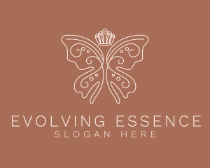 Classy Butterfly Crown logo design