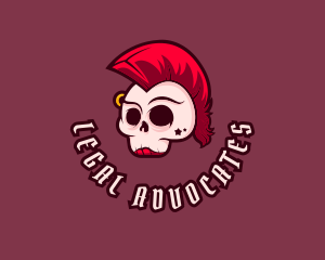 Gaming - Mohawk Punk Skull logo design
