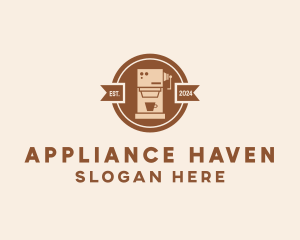 Appliance - Coffee Machine Cafe Badge logo design