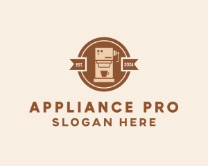 Appliance - Coffee Machine Cafe Badge logo design