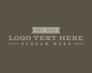 Ribbon - Western Rustic Business logo design