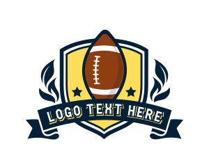 Football Sports Shield Logo