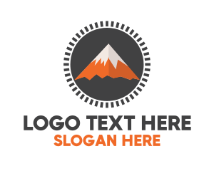 Mountain - Orange Mountain Peak logo design
