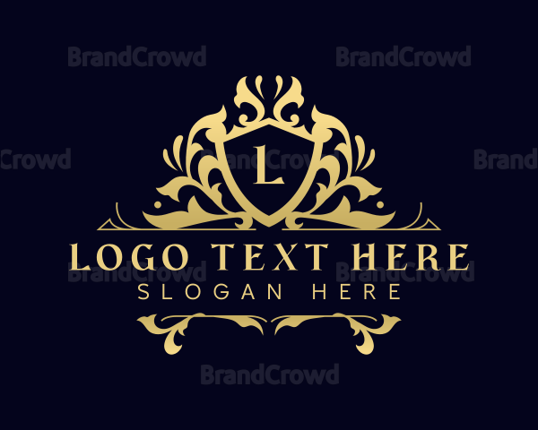 Luxury Floral Shield Logo