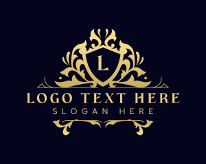 Luxury Floral Shield Logo