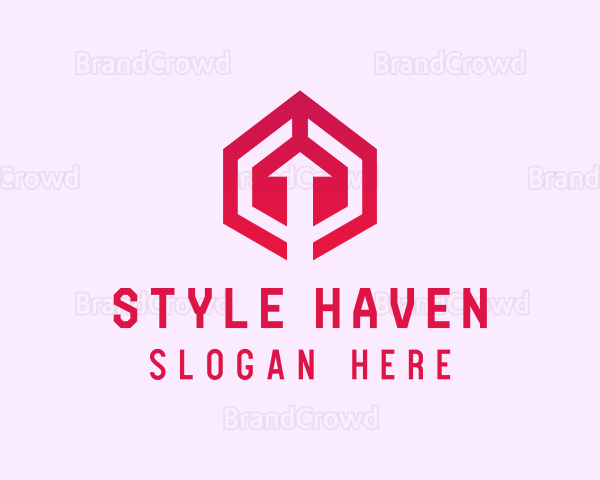 Modern Arrow Hexagon Logo