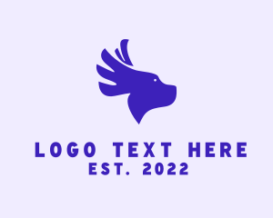Doggo - Dog Wings Veterinary logo design