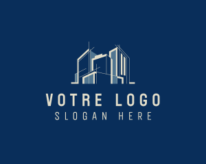 Skyscraper Building Property logo design