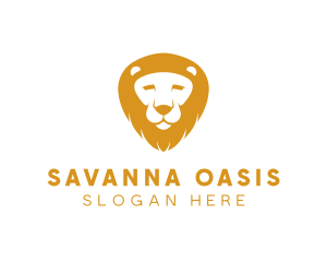 Savanna - Lion Zoo Wildlife logo design