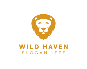 Lion Zoo Wildlife logo design