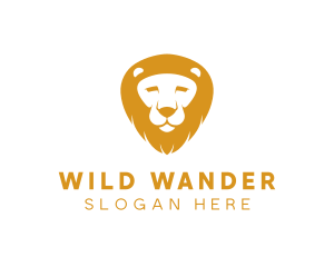 Lion Zoo Wildlife logo design