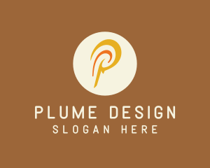 Polynesian Letter P logo design