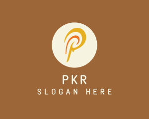 Polynesian Letter P logo design