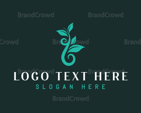 Swirly Leaf Plant Logo