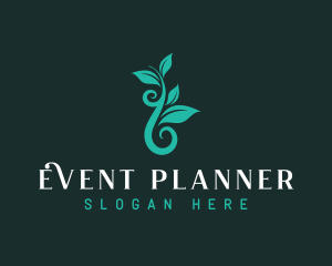 Organic - Swirly Leaf Plant logo design