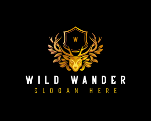 Deer Antler Shield logo design