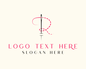 Needle - Tailoring Needle Letter R logo design