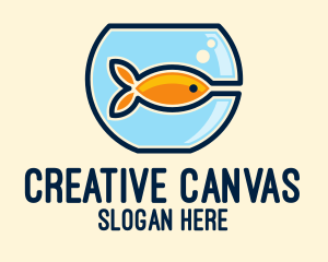 Illustration - Pet Goldfish Bowl logo design