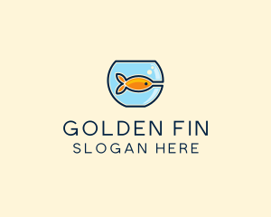 Goldfish - Pet Goldfish Bowl logo design