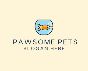 Pet Goldfish Bowl logo design