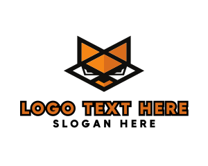 Feline - Geometric Fox Animal logo design