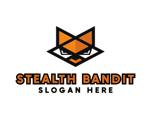 Bandit - Geometric Fox Animal logo design