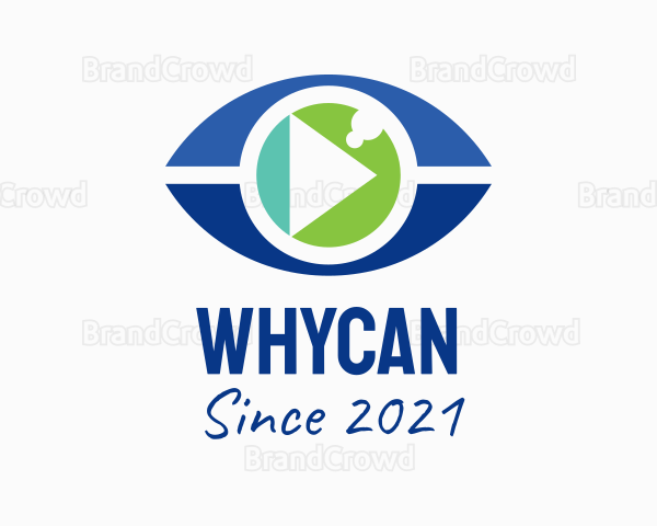 Eye Play Button Logo