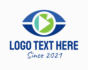 Play Button - Eye Play Button logo design