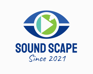Audiovisual - Eye Play Button logo design