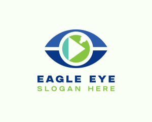 Eye Play Button  logo design