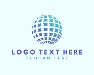3d - Global Tech Sphere logo design