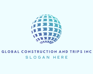 3d - Global Tech Sphere logo design