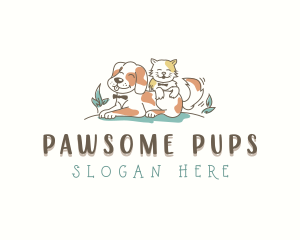 Dog Cat Veterinary logo design