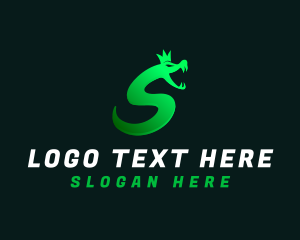 Sport - King Snake Letter S logo design